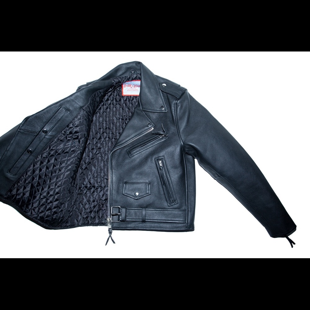 Classic Black Genuine Leather Moto Jacket - Picture 5 of 11